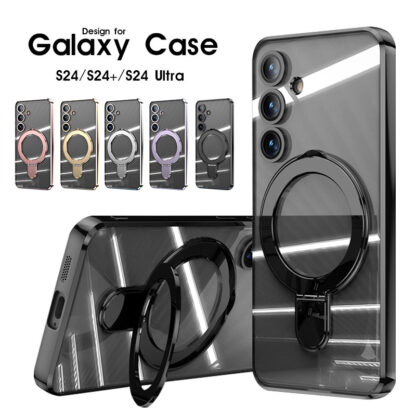 スマホケース Galaxy S24ケース Galaxy S24+ケース Galaxy S24 Ultraケース 透明 黄変防止 ギャラクシー S24 ウルトラカバー ハードケース Galaxy S24ケース シンプル ギャラクシー S24 Ultraケース スタンド機能 大人 可愛い 韓国風