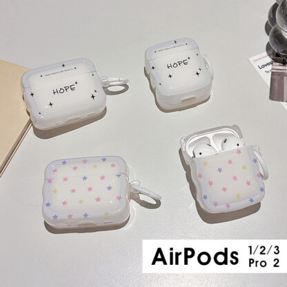 AirPods Pro 2 ケース AirPods 第1世代 第2世代通用 AirPods 1/2ケース 可愛いケース AirPods2ケース カラビナ付 エアポッズ プロ2 カバー エアポッズ3 ケース AirPods pro2ケース AirPods 3ケース うねうね 波紋枠 レディース 韓国ファッション かわいい