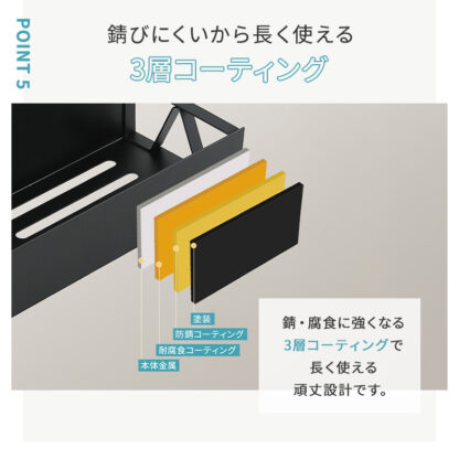 マグネットシェルフ マグネット キッチン 整理整頓 ec-153 - 画像 (8)