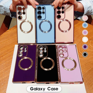 スマホケース Galaxy S23 Ultraケース Galaxy S24 Ultraケース ギャラクシー S23 ケース S23 FE S22 S22 Ultra S21 S21+ S21 Ultra S24+ カバー 耐衝撃 galaxy S24カバー メッキ加工 galaxy S23 ソフトケース かわいい 可愛い ストラップホール スリム 軽量 Magsafe対応