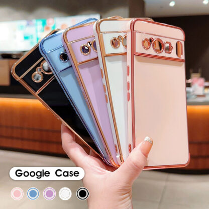 Google Pixel グーグルピクセル 8 Proケース google Pixel7a Pixel 8 Pixel8 Pro スマホケース Google Pixel 7aケース メッキ加工 グーグルピクセル8 カバー Pixel 8proケース シンプル 可愛い 大人かわいい おしゃれ 対衝撃 ソフトケース ストラップホール