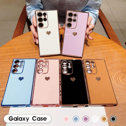 スマホケース Galaxy a55 5Gケース Galaxy S24 Ultra Galaxy A55 5G A54 5G A53 5G A52 S23 FE ギャラクシー S23 ケース S23 Ultra S22 S22 Ultra S21 S21 Ultra カバー 韓国 耐衝撃 galaxy S24カバー ソフトケース ハート かわいい 可愛い ストラップホール 背面カバー